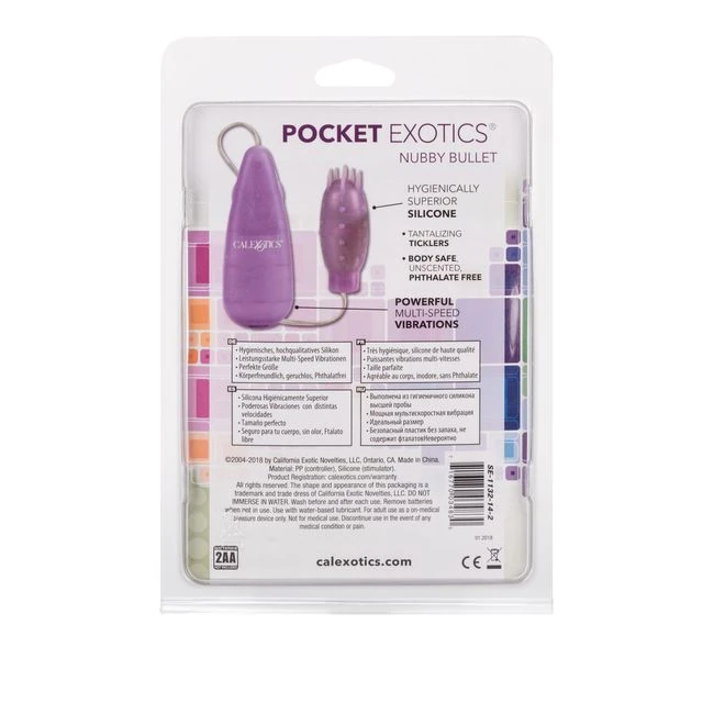 Silicone Slims Nubby Bullet Purple - Vibration Modes and Features