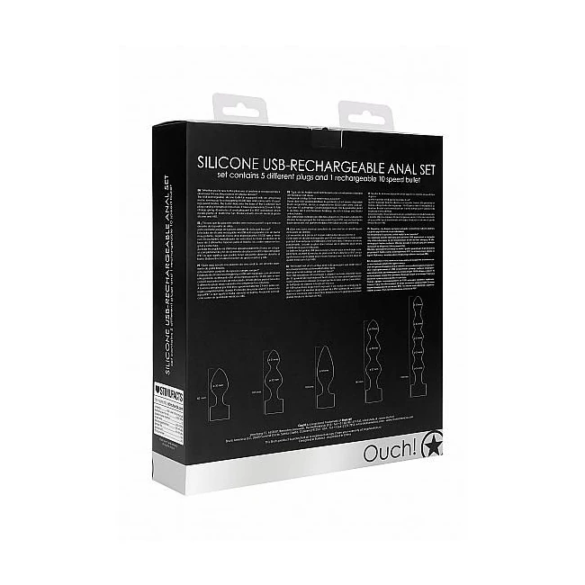 Silicone Usb Rechargeable Anal Set Black - Material & Safety