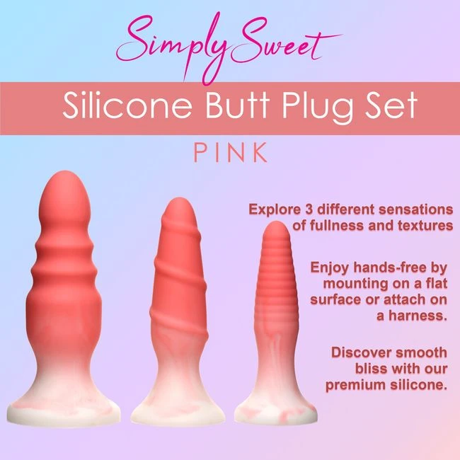 Simply Sweet Silicone Butt Plug Set - Available Variations