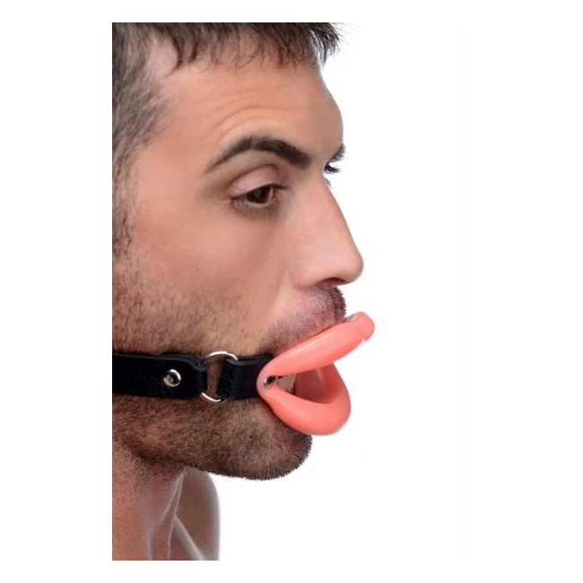 Sissy Mouth Gag Pink Silicone Lips Black Strap - Build & Quality