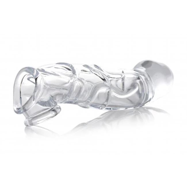 Size Matters Clear Penis Extender Sleeve - Internal Texture for Enhanced Stimulation