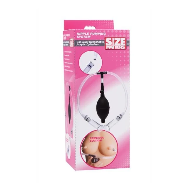 Size Matters Nipple Pumping System with Dual Acrylic Cylinders - Key Details
