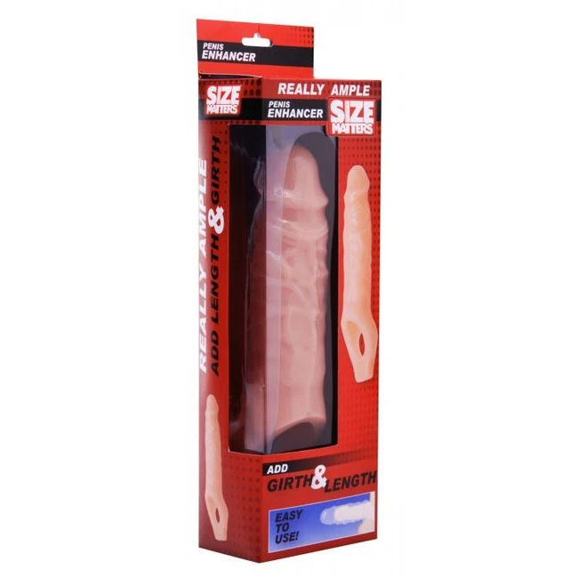 Size Matters Really Ample Penis Enhancer Sheath Flesh - Overview