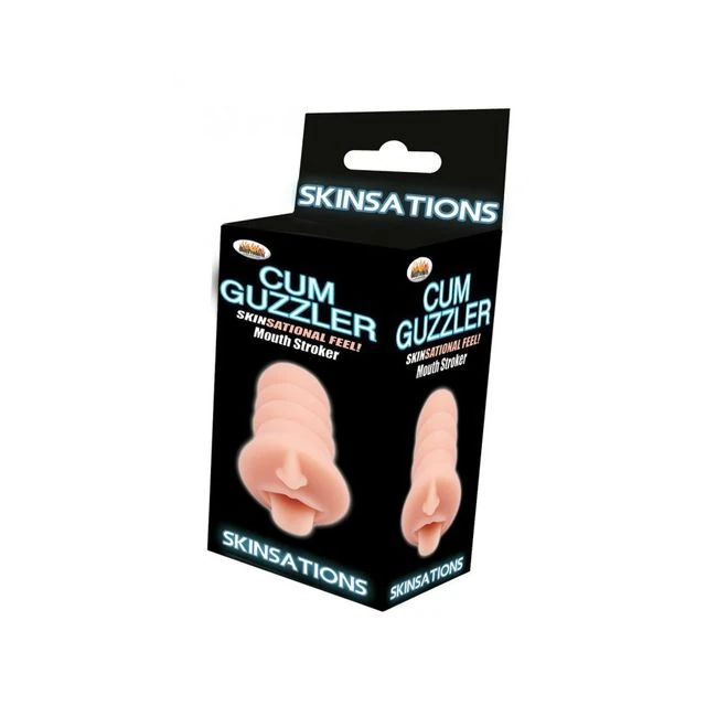 Skinsations Cum Guzzler Mouth & Tongue Stroker Beige - Internal Texture
