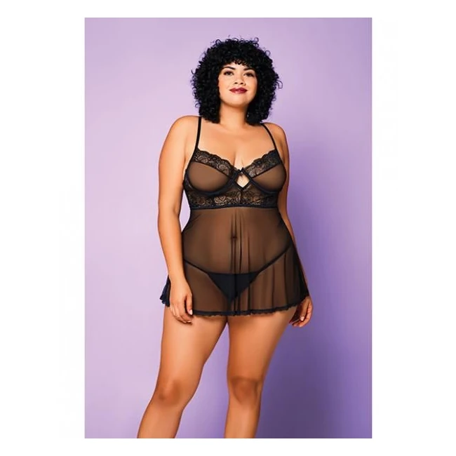 Soft Mesh Babydoll & G-string - Fit & Sizing
