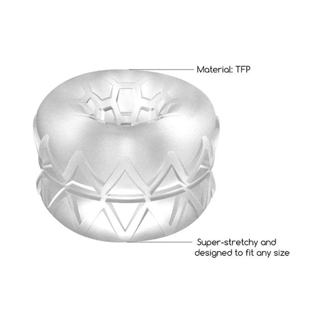 Sona N0. 92 - Reversible Textured Masturbator Clear - Reversible Textured Interior