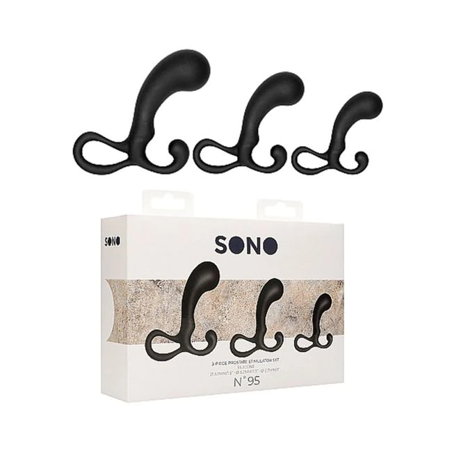 Sono 3-piece Prostate Stimulator Set - Black - Experience the Sono 3-piece Prostate Stimulator Set