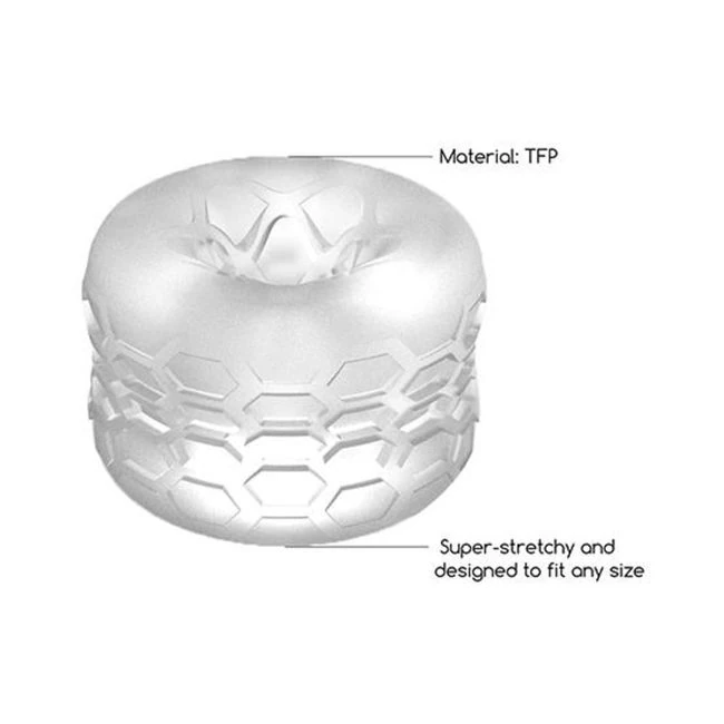 Sono N0. 94 - Reversible Textured Masturbator - Transparent - Reversible Textured Design