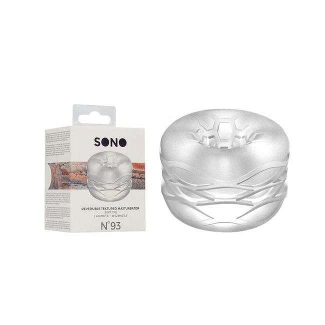 Sono No. 93 - Reversible Textured Masturbator Clear - Internal Texture and Stimulation