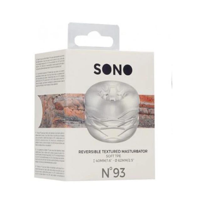 Sono No. 93 - Reversible Textured Masturbator Clear - Grip, Control, and Usability