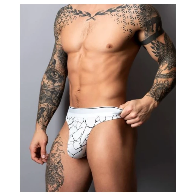 Soo Cumfy Thong Black/white - Modal That Stretches With You