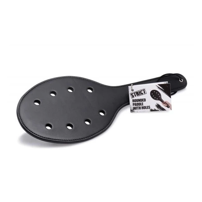 Spanking Rounded Paddle with Holes Black - Design & Features