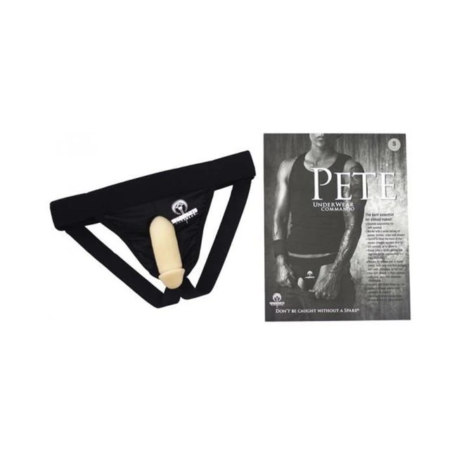 Spareparts Pete Commando Nylon Packing Jock Black Size - Shape & Texture