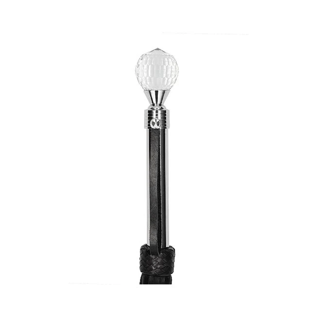 Sparkling Round Metal Handle Leather Flogger - Build & Quality