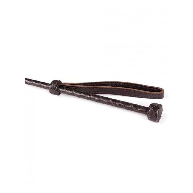 Spartacus Heart Riding Crop Brown Leather - Hardware & Fasteners