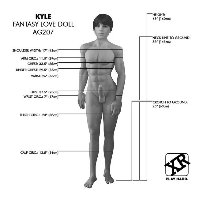 Kyle Fantasy Male Love Doll - Specifications