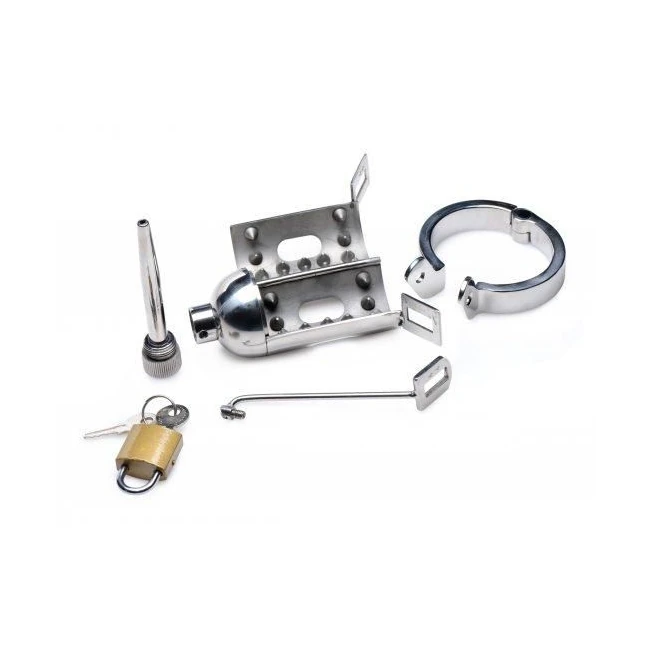 Spiked Chamber Chastity Cage - Key Details