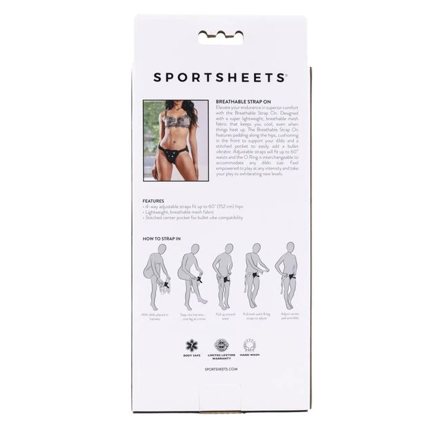 Sportsheets Breathable Strap on - Shape & Texture