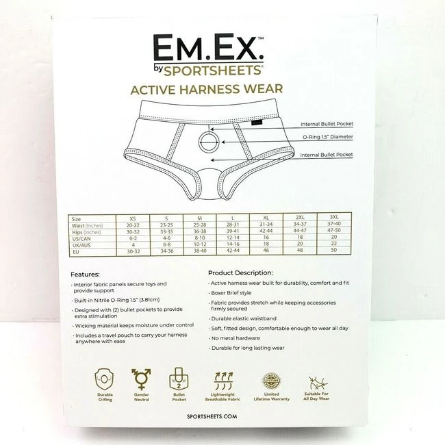 Sportsheets Em.ex. Gray Fit Medium - Size & Fit