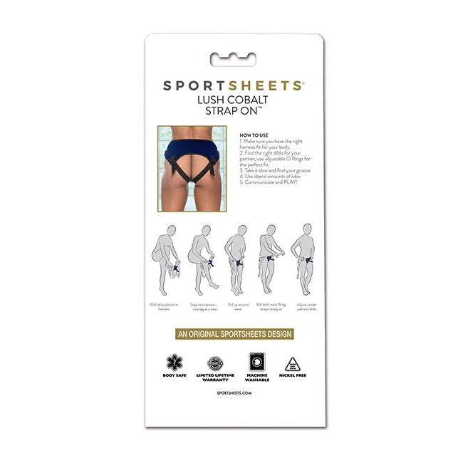 Sportsheets Lush Cobalt Strap on - Overview of the Sportsheets Lush Cobalt Strap-On Harness