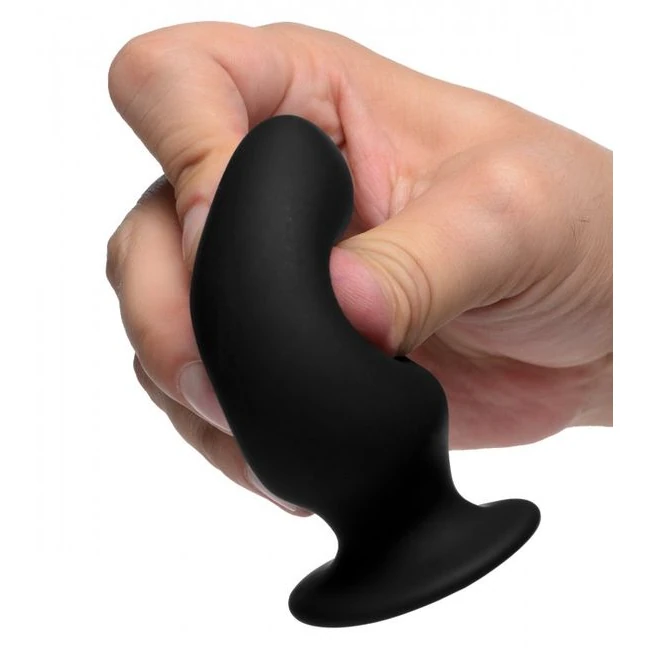 Squeeze-it Silexpan Anal Plug Small Black - Shape & Comfort