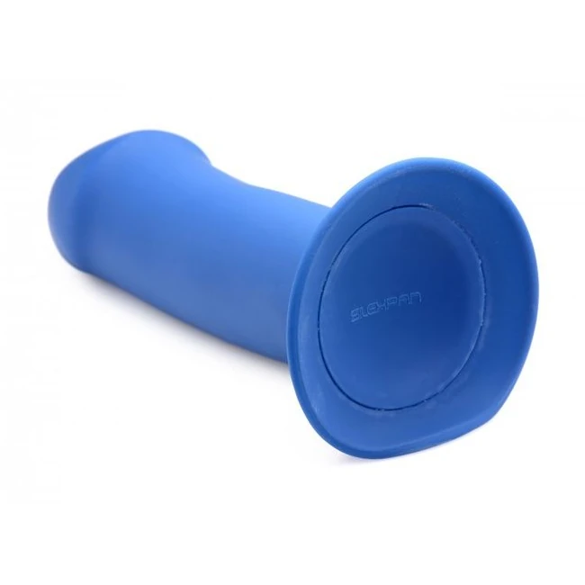 Squeeze-it Squeezable Thick Phallic Dildo- Blue - Size & Fit
