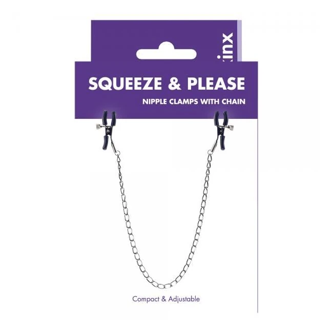 Squeeze n Please Nipple Clamps Chain Kinx - Fully Adjustable Pressure