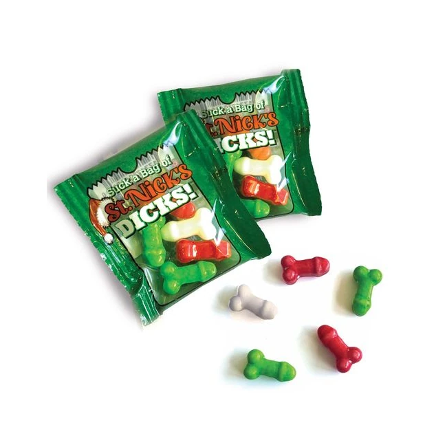 St. Nick's Dicks Display of 100 - Sugar Candy Shaped for Attention