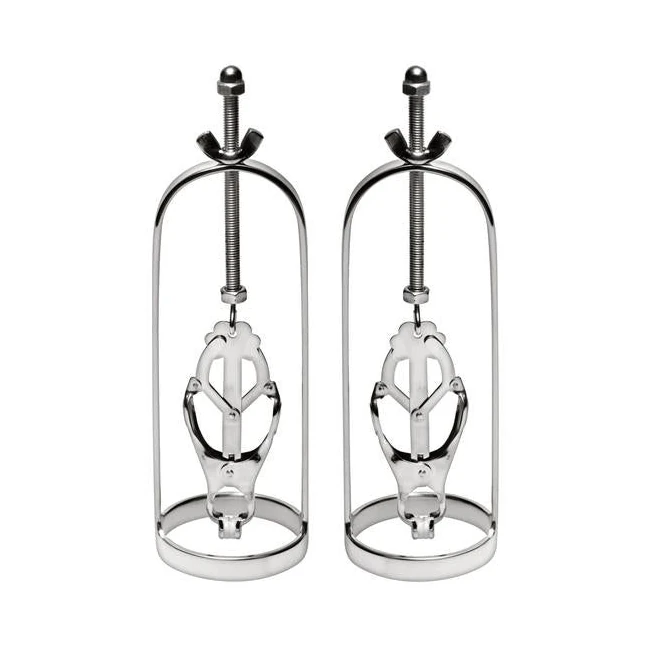 Stainless Steel Clover Clamp Nipple Stretchers Silver - Overview