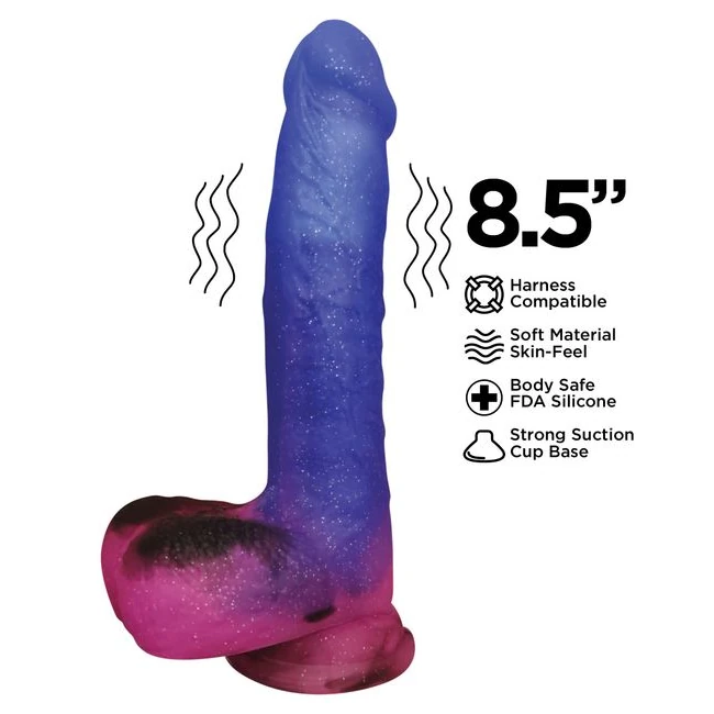 Stardust Milky Way 8.5in Dildo Vibrating - Introducing the Stardust Milky Way 8.5in Vibrating Dildo from HOTT Products