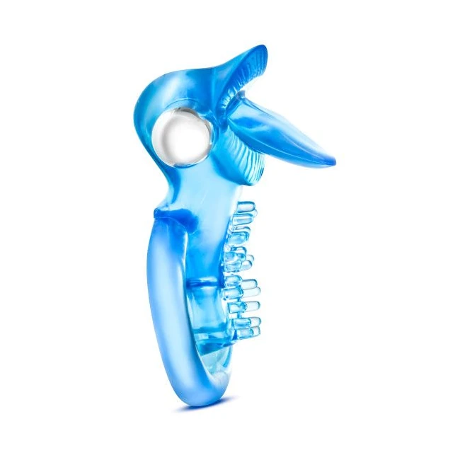 Stay Hard 10 Function Vibrating Tongue Ring Blue - How It Feels