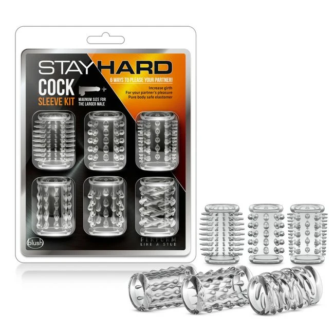 Stay Hard Cock Sleeve Kit Clear - Enhanced Sensation and Fit