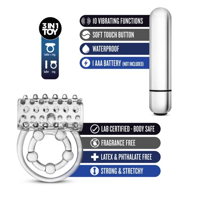 Stay Hard Vibrating Super Clitifier Clear - Power & Performance