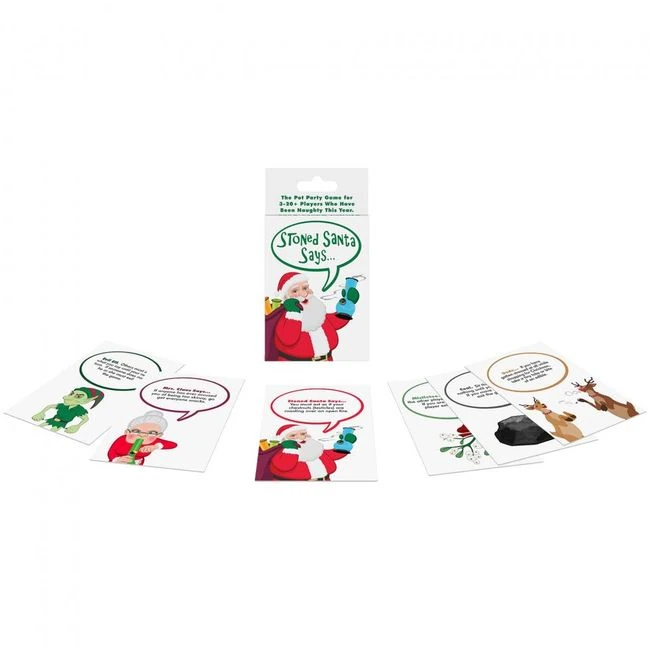 Stoned Santa Says Naughty Card Game - Fifty-Three Cards in a Light Deck