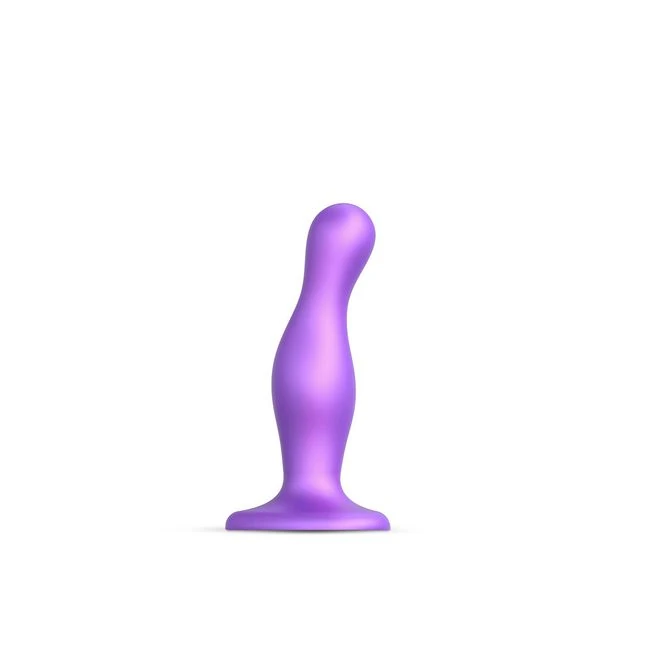 Strap-on-me Curvy Plug Dil Metallic Purple - Shape &amp; Texture