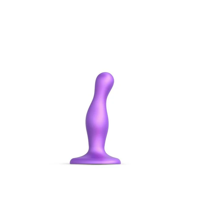 Strap-on-me Curvy Plug Dil Metallic Purple - Material Feel