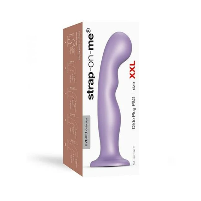 Strap-on-me Dildo Plug P&g Xl Metallic Lilac - Shape & Texture