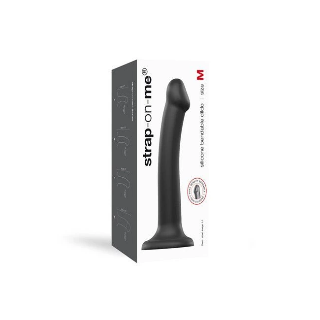 Strap on Me Silicone Bendable Dildo Medium - - Shape & Texture