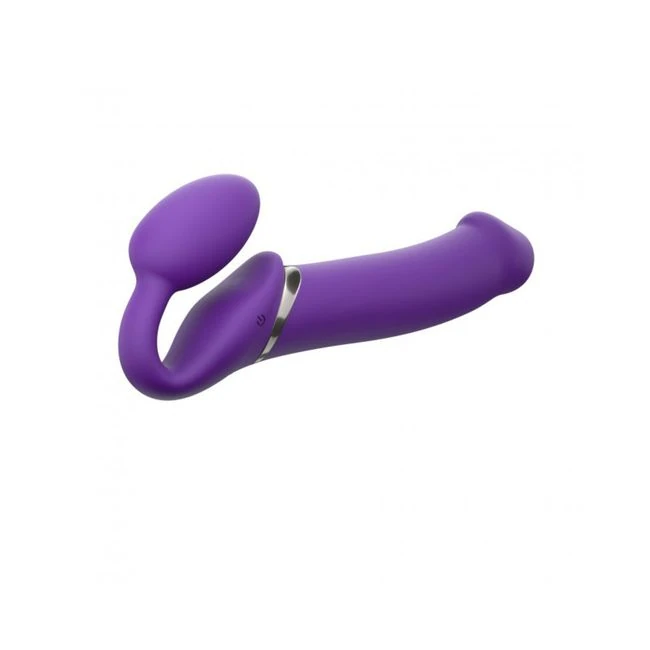 Strap-on-me Vibrating 3 Motors Strap on Xl Purple - Shape & Texture