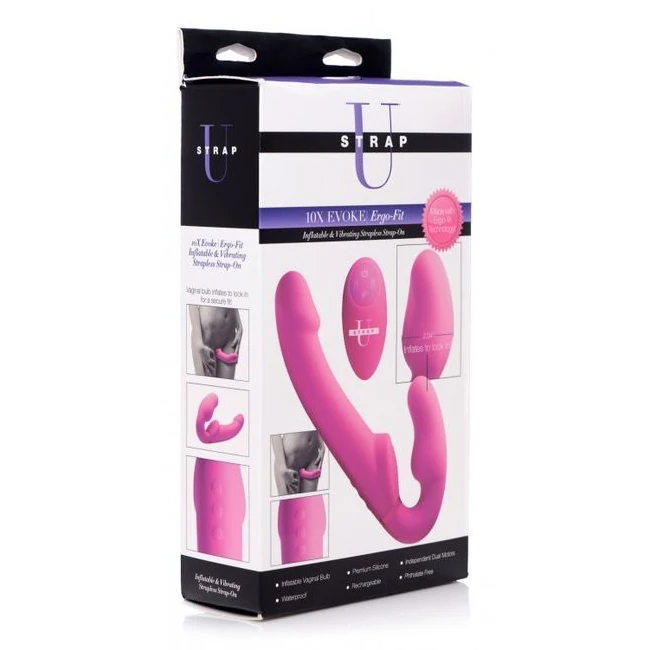 Strap U 10x Evoke Ergo-fit Inflatable & Vibrating Strapless Strap-on - Introduction to the Strap U 10x Evoke Ergo-fit Inflatable & Vibrating Strapless Strap-on