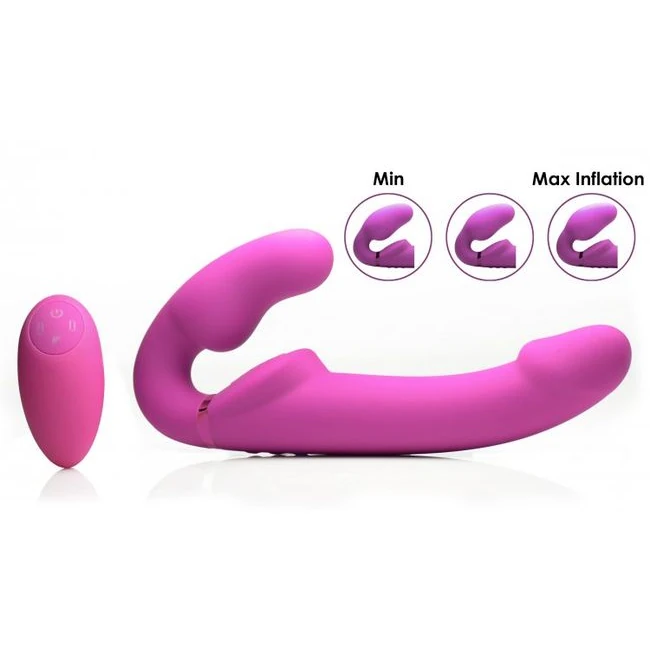 Strap U 10x Evoke Ergo-fit Inflatable & Vibrating Strapless Strap-on - Vibration Modes and Power & Performance