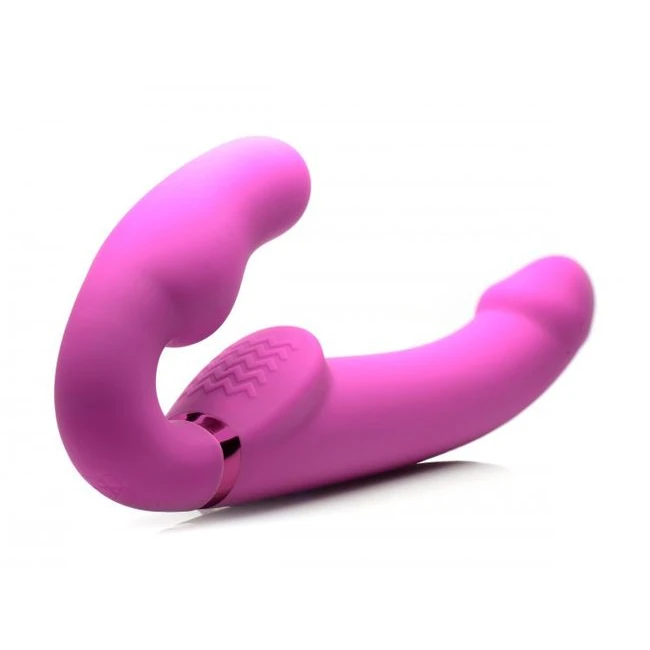 Strap U 10x Evoke Ergo-fit Inflatable & Vibrating Strapless Strap-on - Inflation & Secure Fit