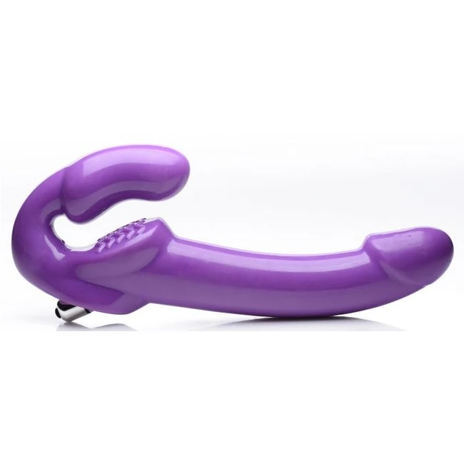 Strap U 7x Revolver Thick Vibrating Strapless Strap-on Purple - How It Feels