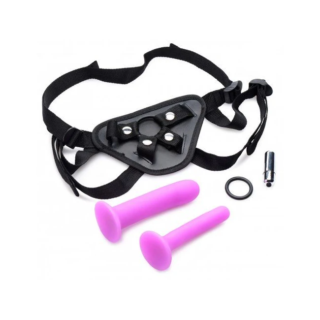 Strap U Double-g Deluxe Vibrating Silicone Strap on Kit - Vibration Modes & Power