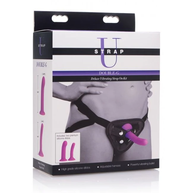 Strap U Double-g Deluxe Vibrating Silicone Strap on Kit - Additional Features