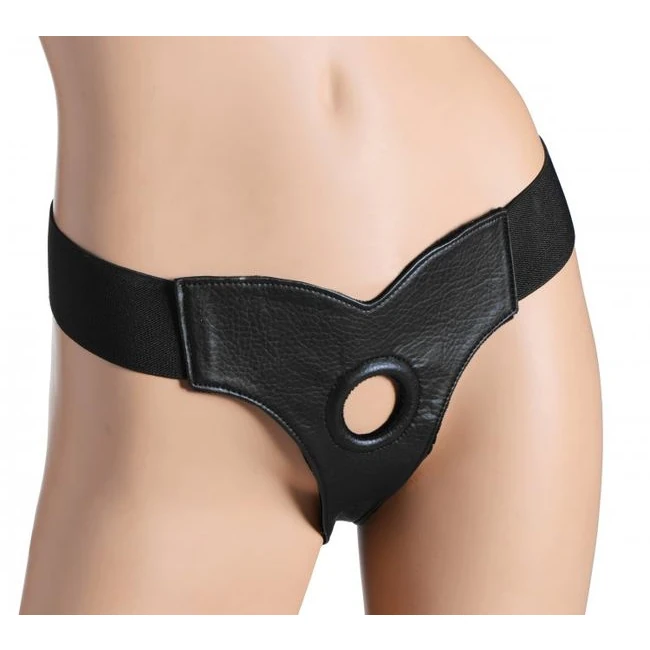 Strap U Fleece Lined Leather Strap on - Material Feel