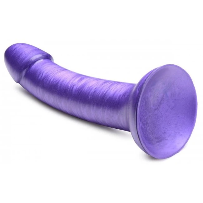 Strap U G-tastic 7in Metallic Silicone Dildo Purple - Additional Features