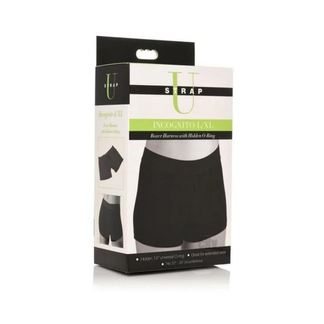 Strap U Incognito Boxer Harness Blk - Material Feel & Care