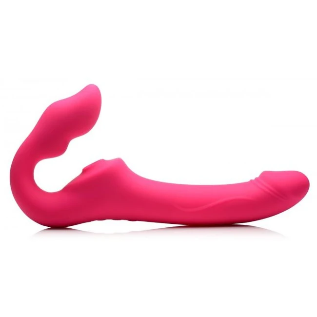 Strap U Licking & Vibrating Strapless Strap-on W/ Remote - Customizable Sensations