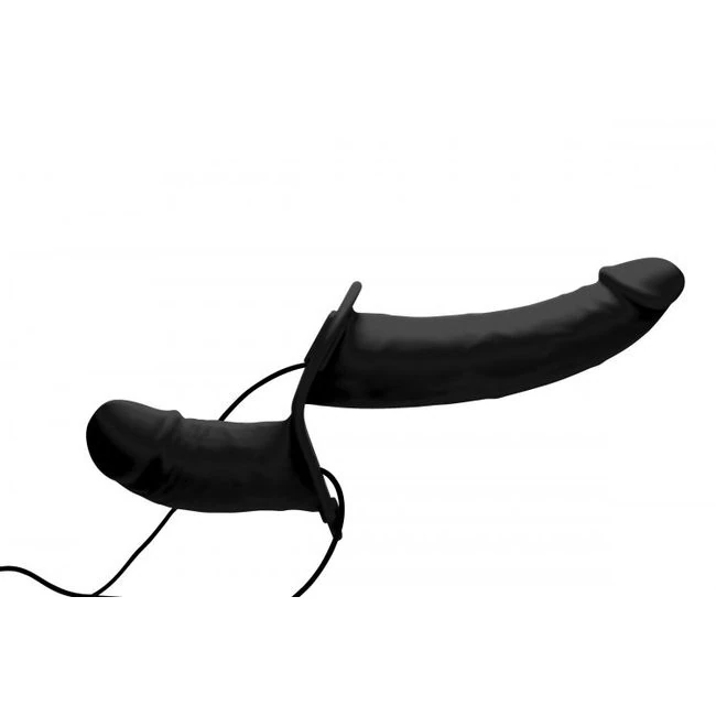 Strap U Power Pegger Silicone Vibrating Double Pleasure Dildo with Harness - Material & Feel